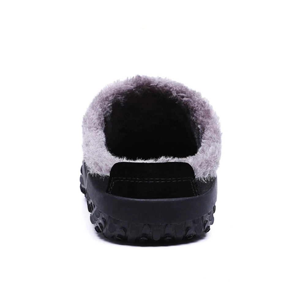 Winter Outdoor Man Slippers House Cotton Shoes Fleece Warm Anti-skid Man Slippers Plus Size High Quality Zapatos De Hombre