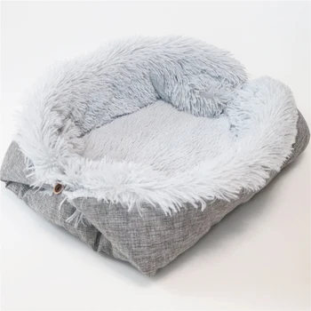 

Plush Pet Kennel Dual Purpose Dog Cat Pad Mattress Autumn and Winter Pet Cushion