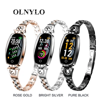 

2020 New H8 Fashion New Smart Watch Women Waterproof Heart Rate Monitoring Bluetooth For Android IOS Fitness Bracelet Smartwatch