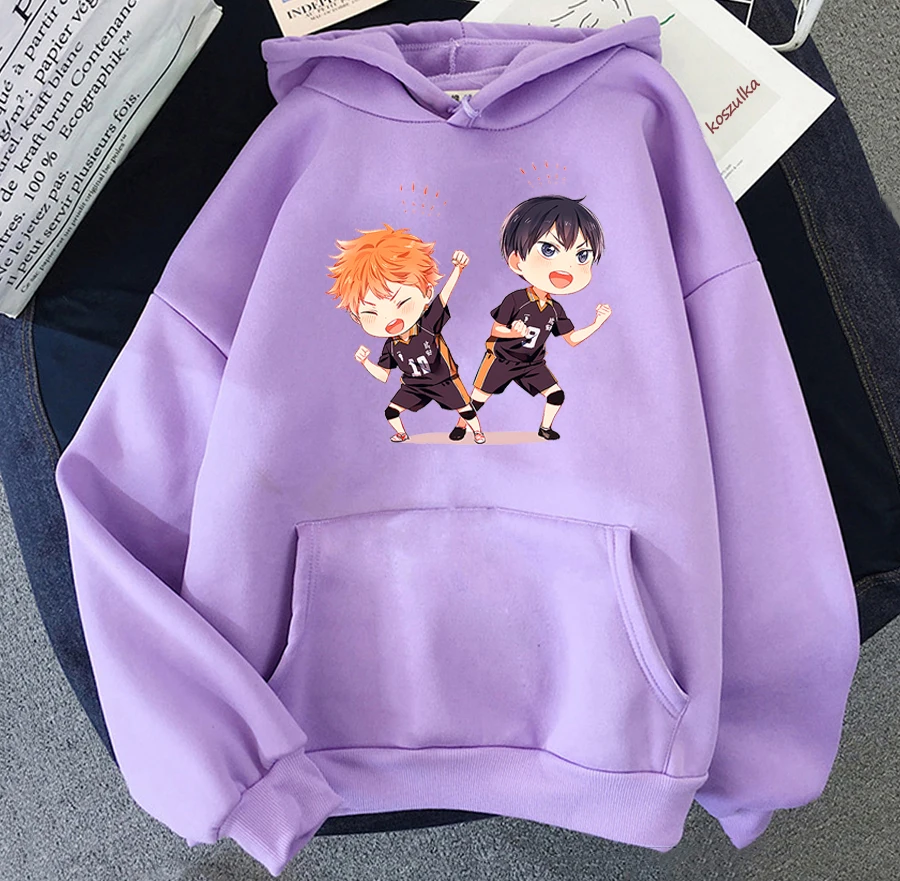 

' Autumn and winter Volleyball Manga 'Haikyuu!! anime hoodie Harajuku graphic basic sweatshirt Kawaii pullover women's hoodies