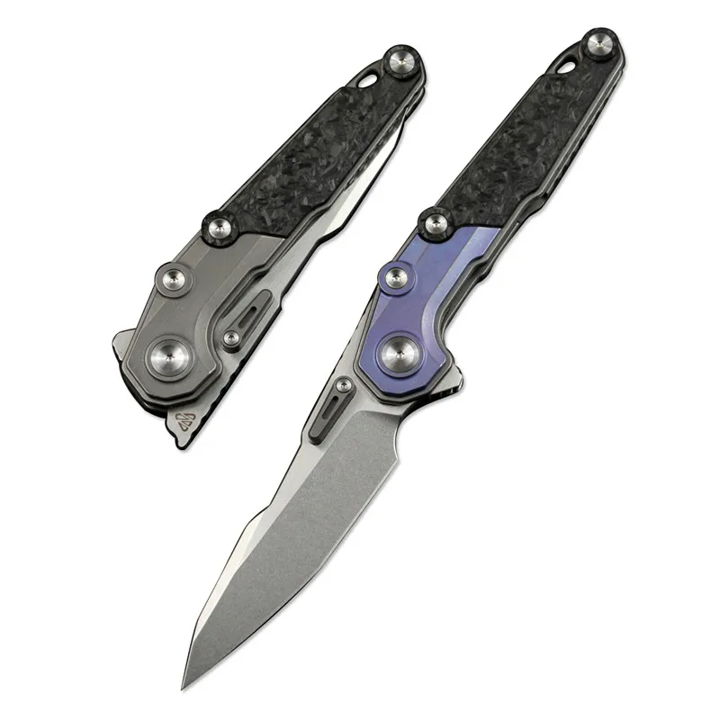 Складной нож NOC MT07 Flipper лезвие M390 ручка TC4 + CF шарикоподшипник шайба походный