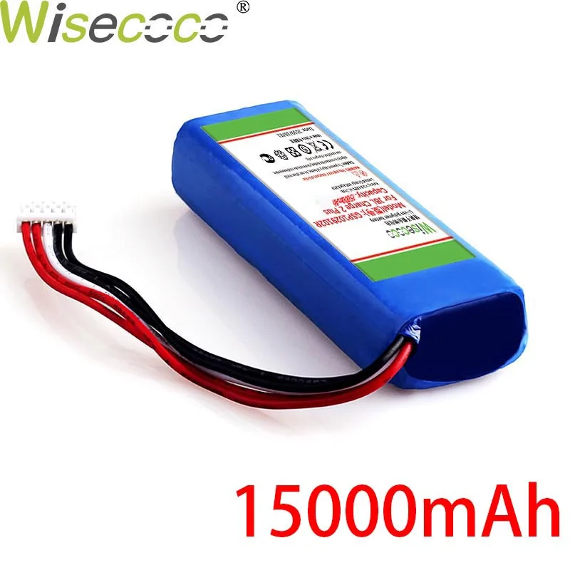 WISECOCO 15000 мАч GSP1029102R Батарея для JBL Charge 2 Plus + заряд 3 2015 версия в наличии Высокое