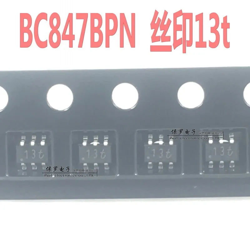 10pcs 100% orginal new transistor BC847BPN BC847 silk screen 13t SOT-363 real stock