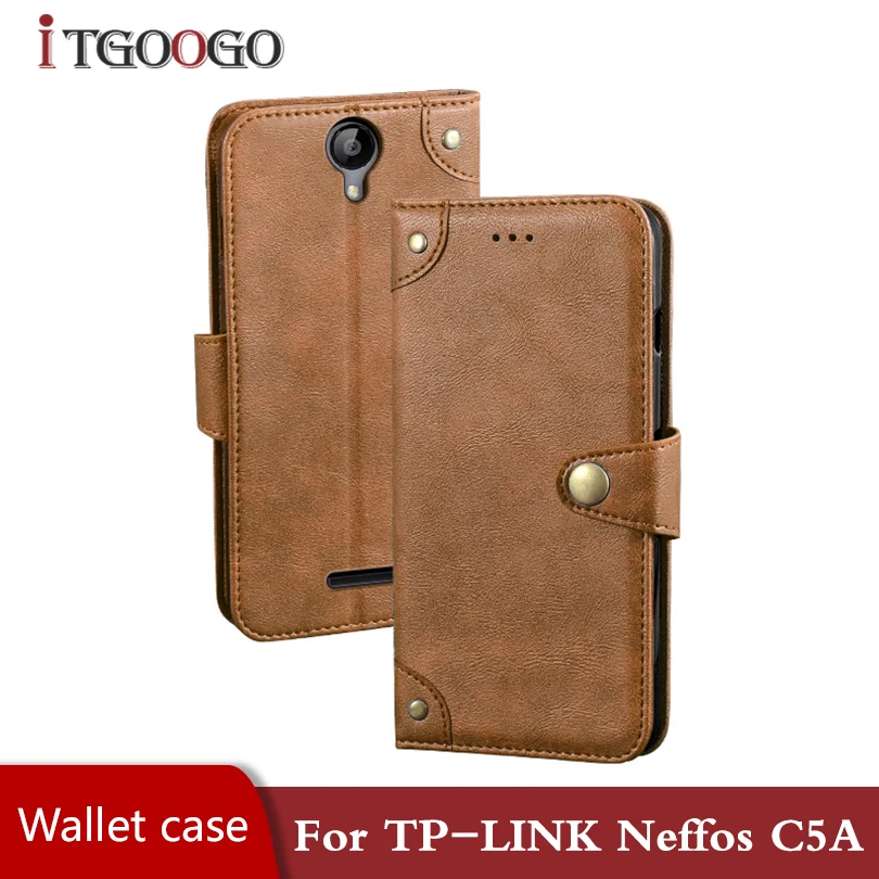Флип чехол для TP LINK Neffos C5A кожаный книжка противоударный Магнитный на