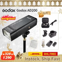 GODOX AD200 TTL 2.4G HSS 1/8000s Flash Lumière Double Tête 200Ws avec 2900mAh Batterie Au Lithium avec AD-M Réflecteur Standard