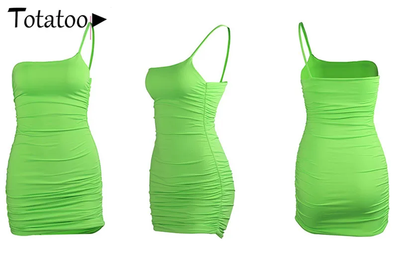 Totatoop Lace Up V Neck Ruched Bodycon Mini Dress Women 2020 Summer Hollow Out Ruffles Sundress Beachwear Vestidos