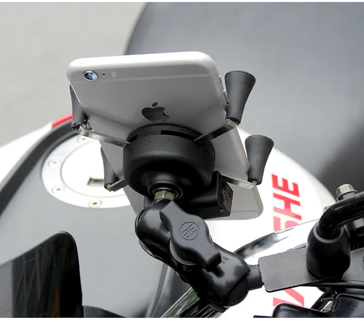 mobile holder for hand Universal Waterproof Bracket Motorcycle Motorbike Phone Holder Mirror Mount Clamp + USB Fast Charge Mobile Phone Accessories mobile phone holder