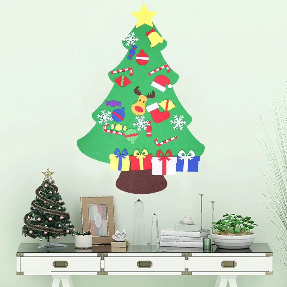

DIY Felt Christmas Tree New Year Gifts Kids Toys Artificial Tree Wall Hanging Ornaments Christmas Decoration for Home