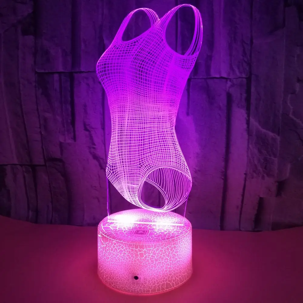 Модель одежды 3D подсветка цветная визуальная стерео LED градиентная сенсорная с
