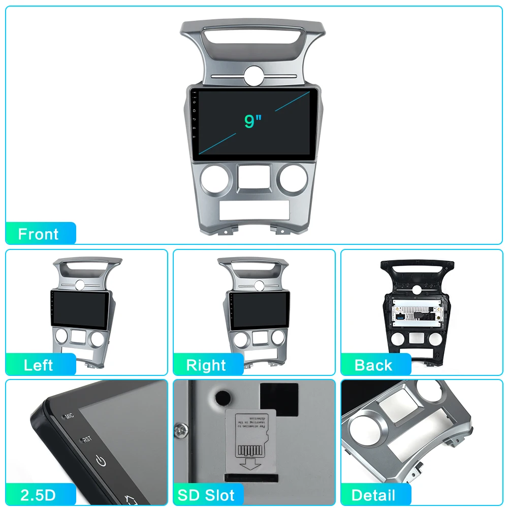 Dasaita 9 "ips Car Android 9,0 радио Mp3 плеер для Kia Carens gps 2007 2008 2009 2010 2011 Авто AC автомобиля стерео Мультимедиа Системы