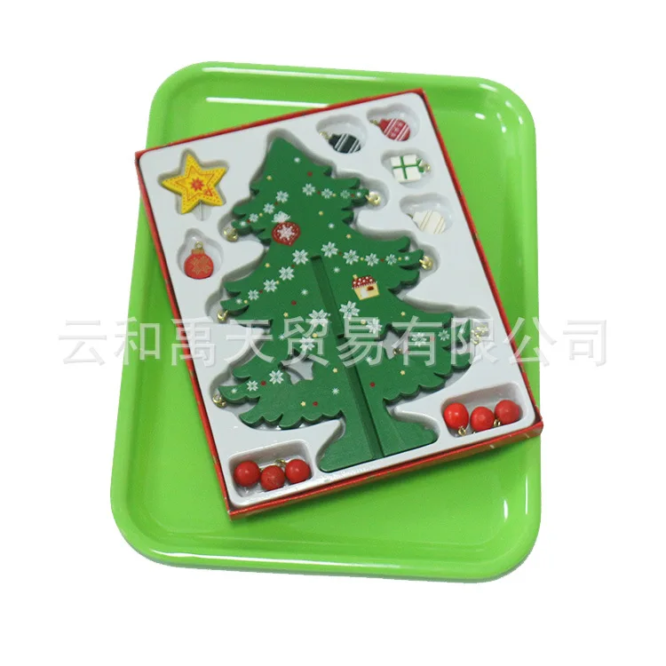 

Jigsaw Puzzle Wooden Toys 3D Puzzle Model Early Learning Kindergarten DIY Christmas Tree Wooden Toy Educational Montessori Teach