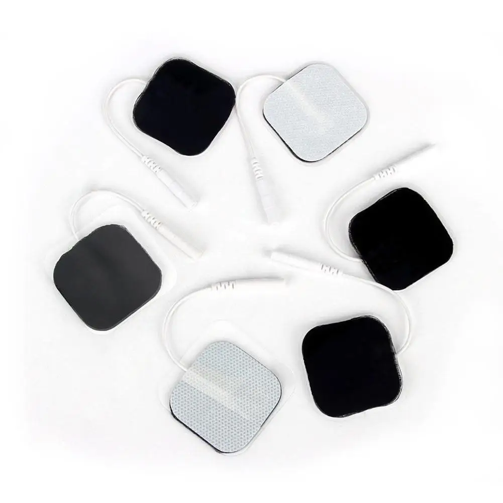 

200Pcs Replacement Massager Tens Unit Electrode Pads White Cloth 2mm Connector
