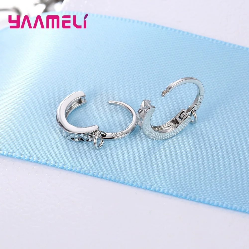 12 Designs Mixed High End 925 Sterling Silver Crystal Jewelry Findings Hot Sale Earrings DIY Making Components Accessories