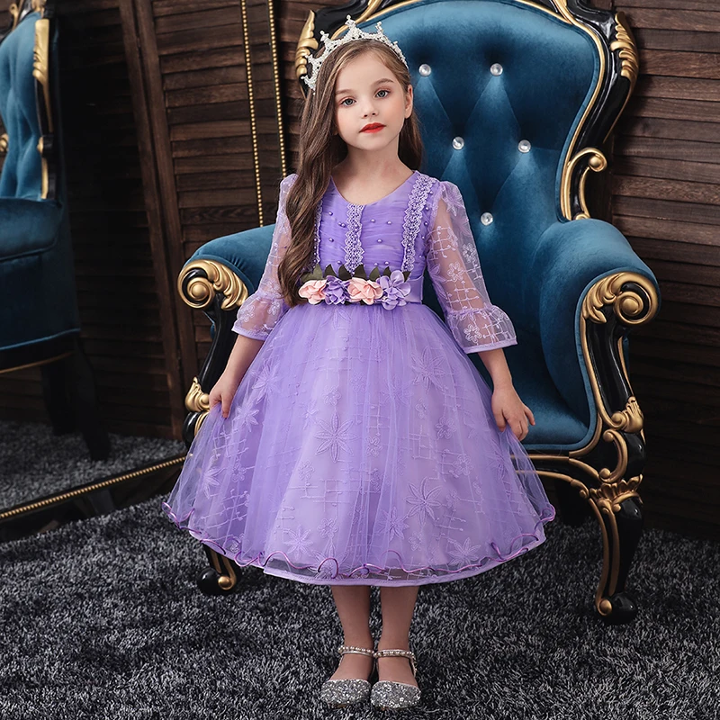Princess Kids Dresses Girls Causal Wear Dress 3 8 Years Vestido Robe Fille Summer Lace Children Clothing New 2020 | Детская одежда и