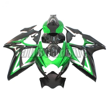 

Full Fairings for Suzuki GSXR600 GSXR750 K6 2006 2007 GSXR600-750 06 07 Injection ABS Plastic Motorcycle Green Black Hulls Kit