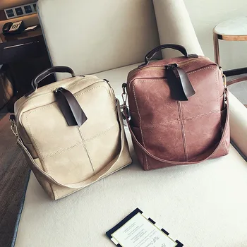 

2019 New Classic Backpack Pu Leather Women Backpacks High Quality School Bags For Teenage Girls Backpack Female Daypack YY-05