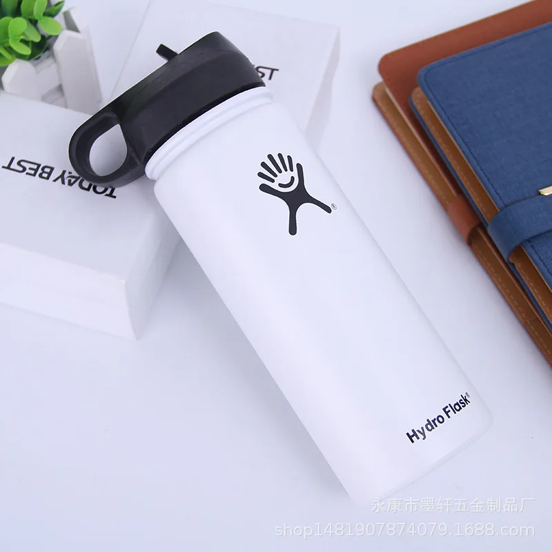 W Hydro Flask Thermos Cup Stainless Steel Water Bottle Wide Vacuum Insulated Vacuum Travel Portable Thermal 18oz / 32oz / 40oz - Цвет: W