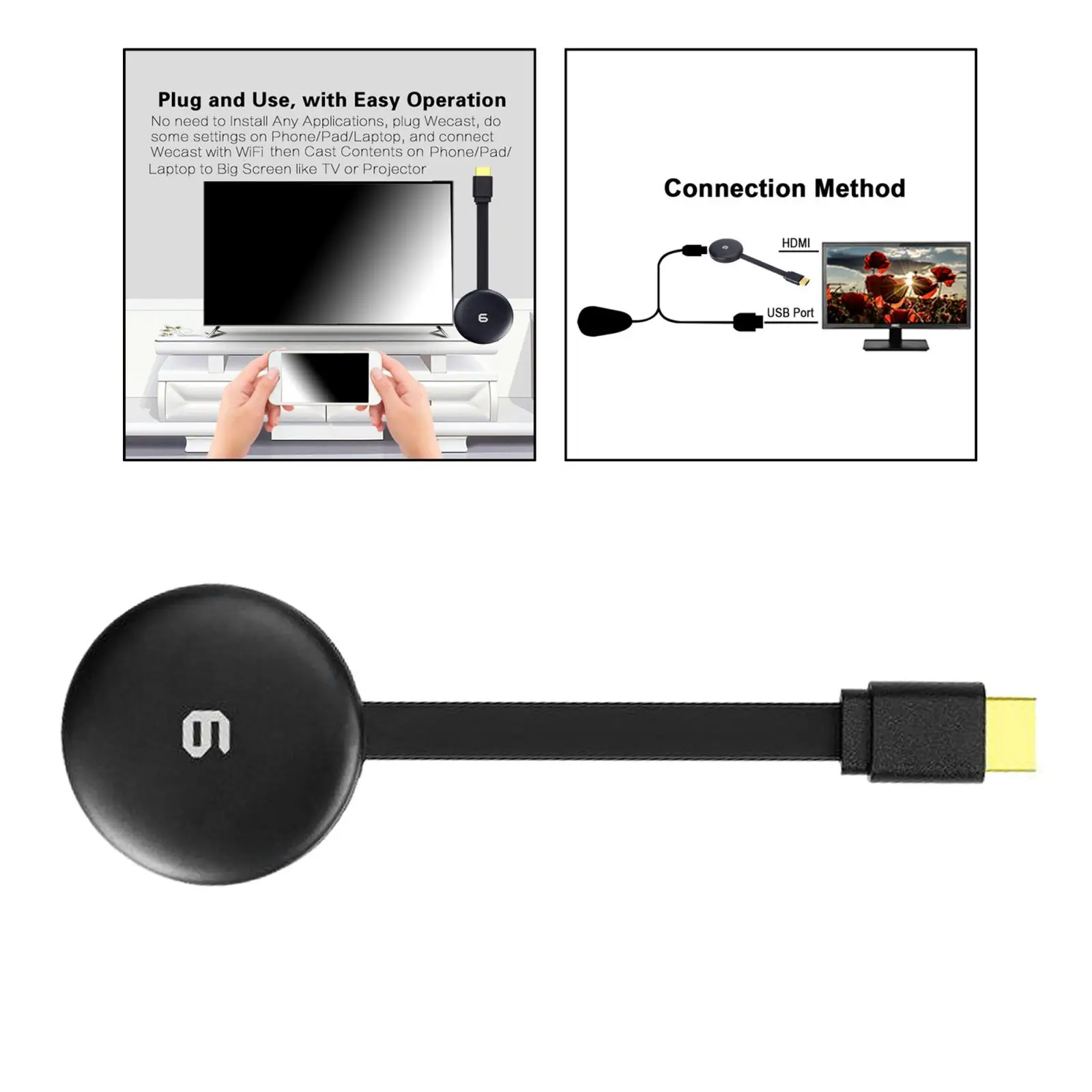 G6 TV Stick For Screencast 4K HD HDMI Media Player WiFi Display Dongle Screen Mirroring 1080P HD TV For Youtube