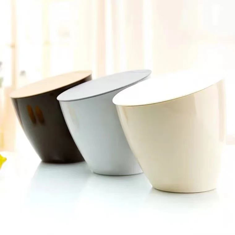

Desktop trash can creative mini small Korean cute personality tea table on INS net red home cover northern Europe