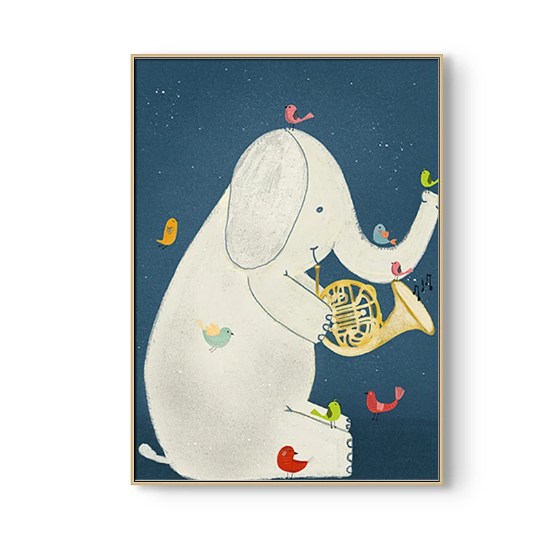 Astronaut-Planet-Space-Balloon-Wall-Art-Canvas-Prints-Posters-Cartoon-Animal-Bear-Wall-Pictures-For-Nursery (4)