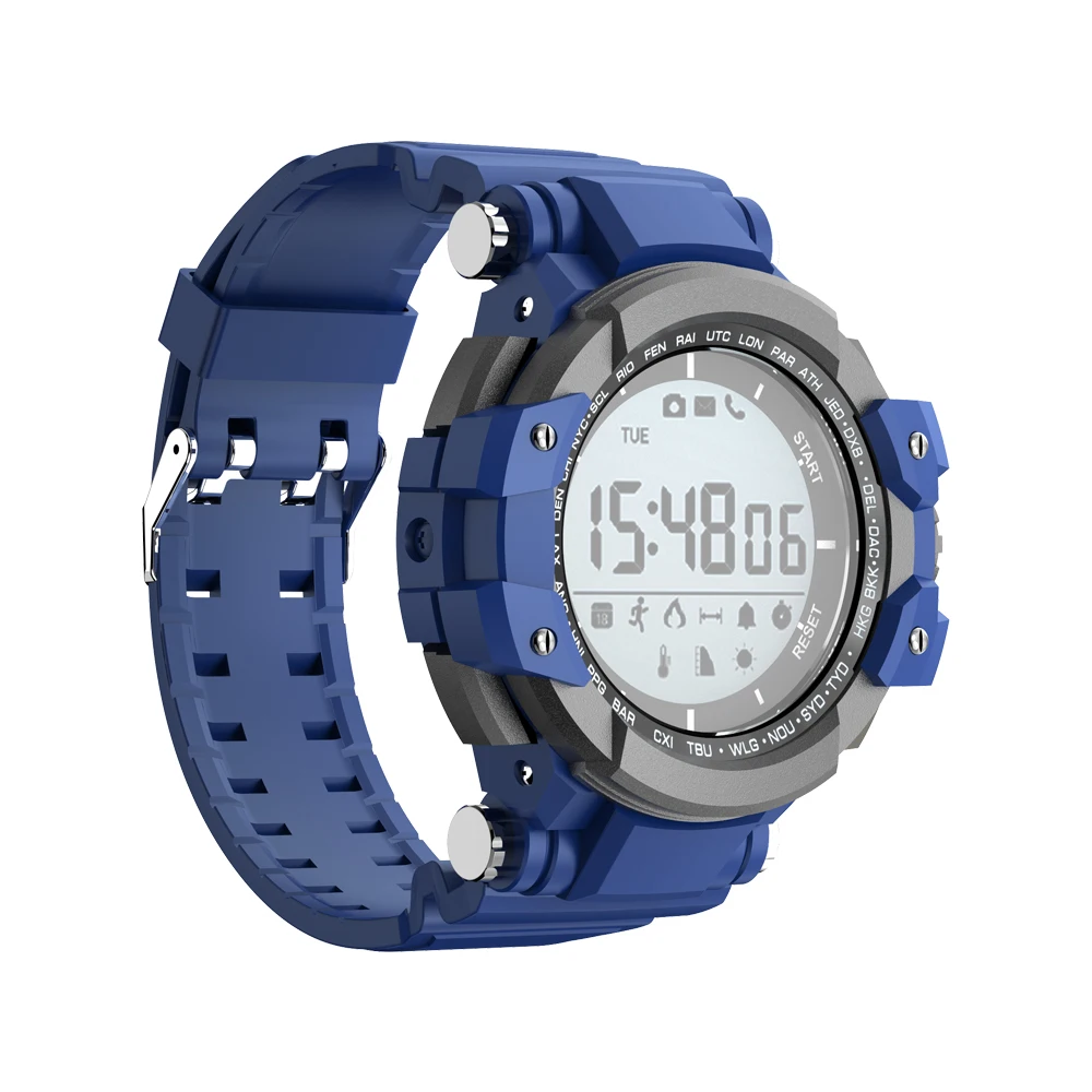 Blue Diggro SN07 водонепроницаемые спортивные Смарт-часы фитнес-трекер для измерения сердечного ритма 12 месяцев длительного времени ожидания умные часы мужские часы - Цвет: Blue