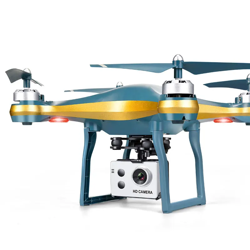 1080P gold K10 Дрон с GPS WiFi Вертолет FPV Смарт следить за высоким удержанием один ключ возврата RC Квадрокоптер Профессиональный селфи игрушечный Дрон для детей - Цвет: 1080P gold