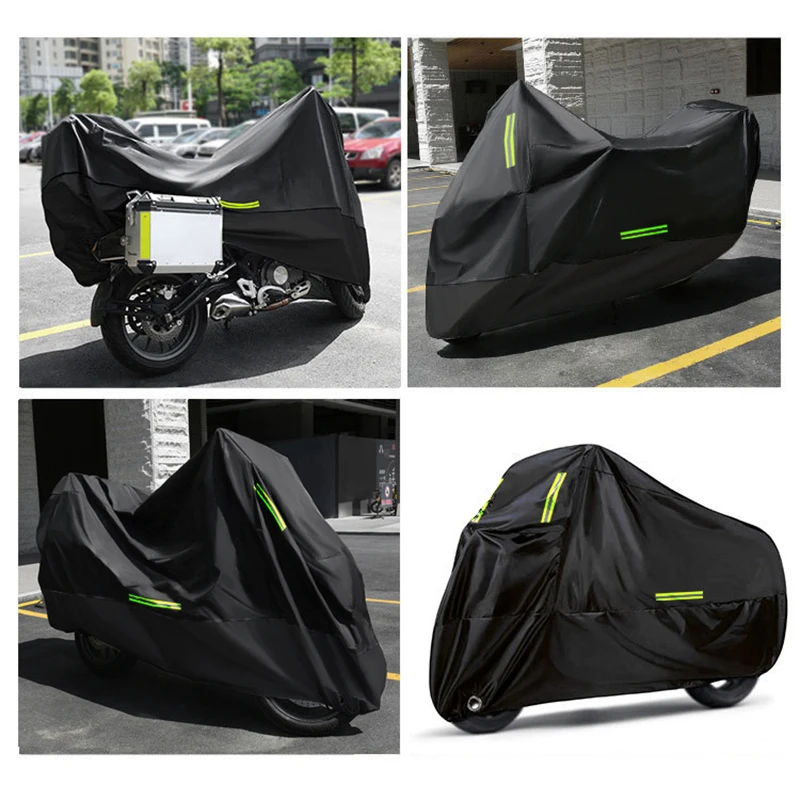 Universal All-Season Waterproof Motorcycle Cover - Outdoor UV Protector, Rain & Dustproof