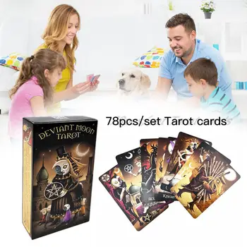 

78PCS English Board Game Deviant Moon Tarot Cards English Version Card For Family Party Cards Table Deck Games Entertainment