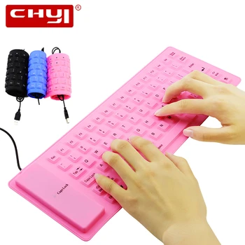

CHYI Flexible Silicone Foldable Keyboard Wired Waterproof Keypad Portable 85 keys Soft Teclado For Xiaomi Notebook Computer