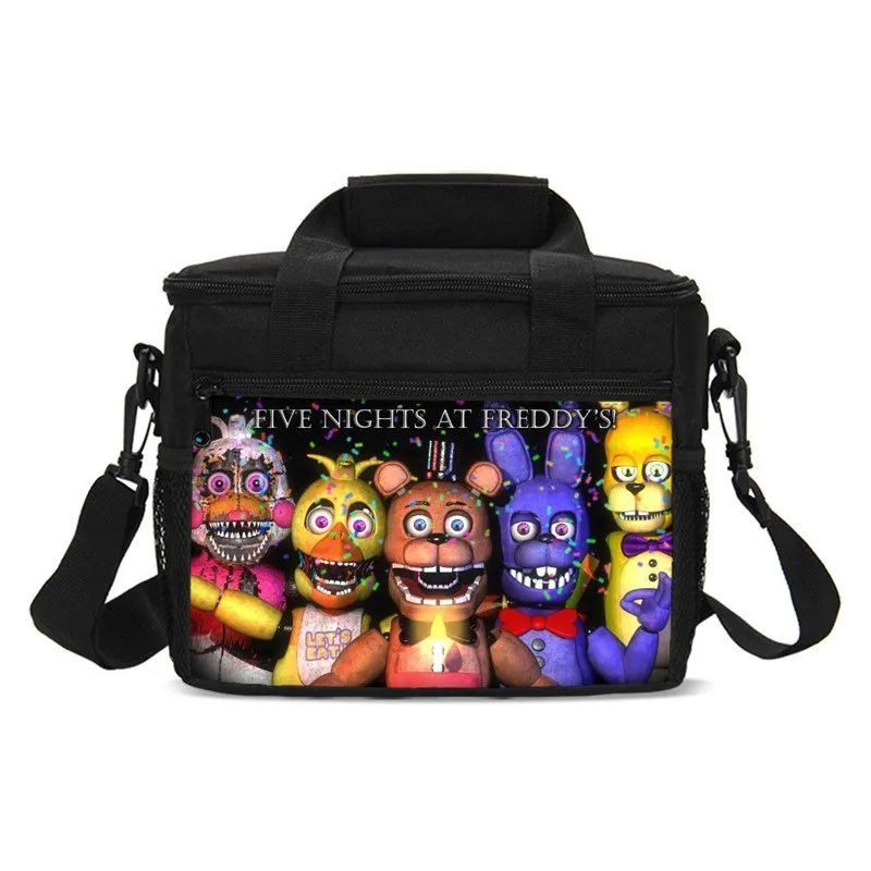 Five Nights At Freddy's Печатных Охладитель ланч бокс портативный Изолированные термопакеты для обеда еда пикника медведь Фредди сумка фигурка