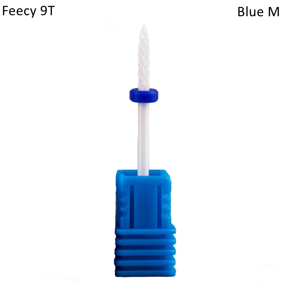 Milling Cutter For Manicure And Pedicure Mill Electric Machine For Nail Electric Nail Drill Bits Nail Art Mill Apparatus Feecy - Цвет: Feecy  9T Blue M