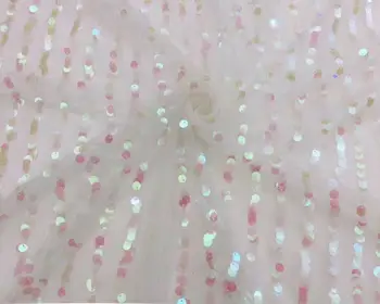 

5 yards sequin fabric material by the yard for dress wedding party diy wedding dress designer handmade diy cloth