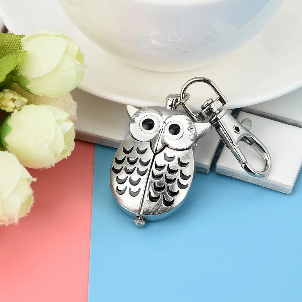 Fashion Lady Pocket Watch Cute Cartoon Owl Pocket Watch Gorgeous Multicolor Pocket Pocket Keychain Pocket Watch женские часы 50