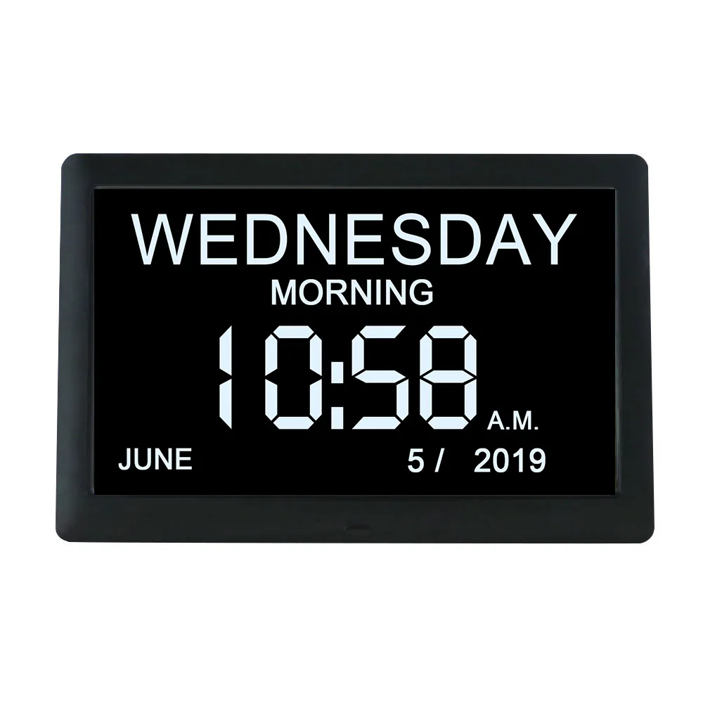 

Manufacturers Direct Selling 8 Inches Digital Photo Frame Electronic Clock Widescreen Characters Electronic Calendar Old Man Ala