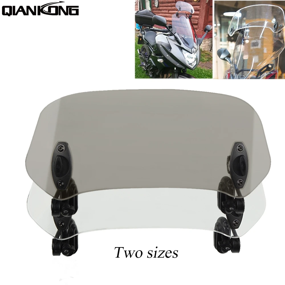 

For Kawasaki ER5 ZRX1100 ZRX1200 ZRX400 ZR7 ZR750 ZR550 Zephyr Windscreen Wind Deflector Universal Motorcycle Windshield