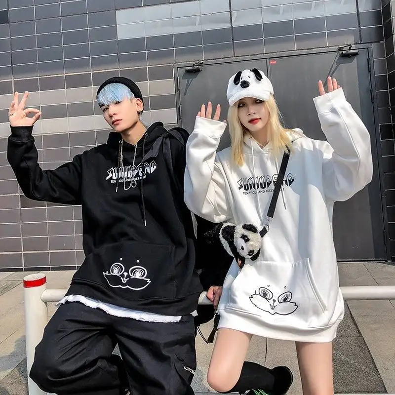 Женская толстовка с капюшоном милый пуловер животными Kawaii кроличья топы