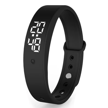 

V9 Smart Bracelet Chargeable Smart Band Accurate Temperature Measurement Wristband Intelligent Vibration Reminder LED Light