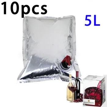 

10pcs/Set Aluminum Foil Pouch BIB Bag Box Food Drinks Container Travel Organizer