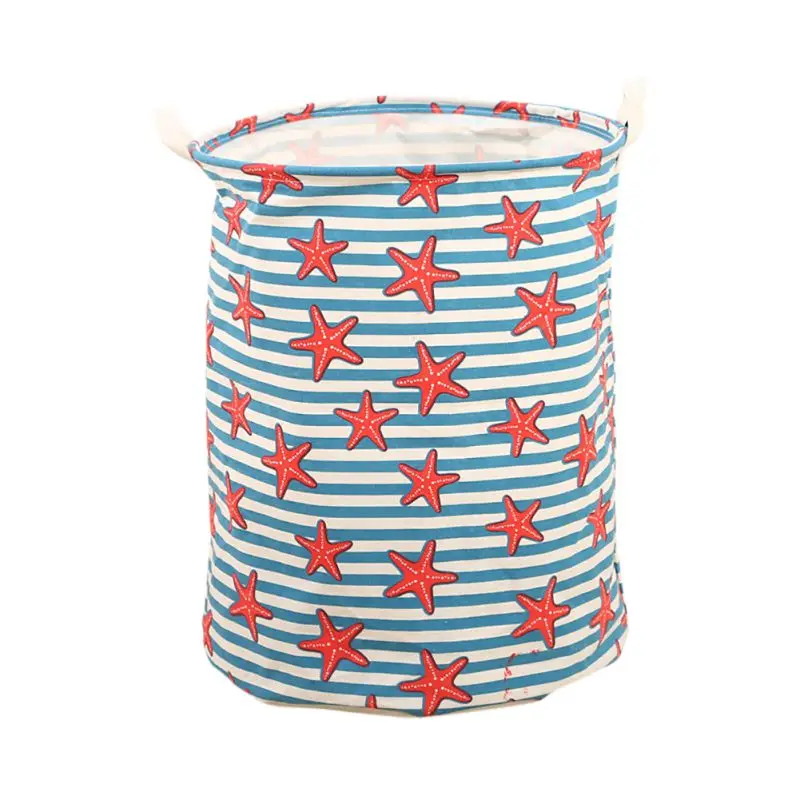 Household Large Capacity Folding Laundry Hamper Bucket Linen Cloth Dirty Clothes Storage Laundry Basket Toy Organizer - Цвет: as the picture
