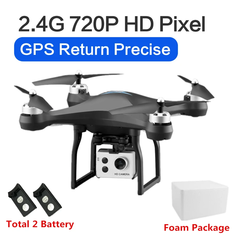 S2 Дрон с gps с 5G WiFi 1080P HD широкоугольная электронная камера gps Intellgent следующий Квадрокоптер Fly 18 mins игрушка VS F11 SG906 - Цвет: 720P-Foam Box-B2