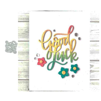

JC good luck Letters Metal Cutting Dies for Scrapbooking Die Cut Card Make Stencil Craft Handmade Tools Mold Mould Model Decor