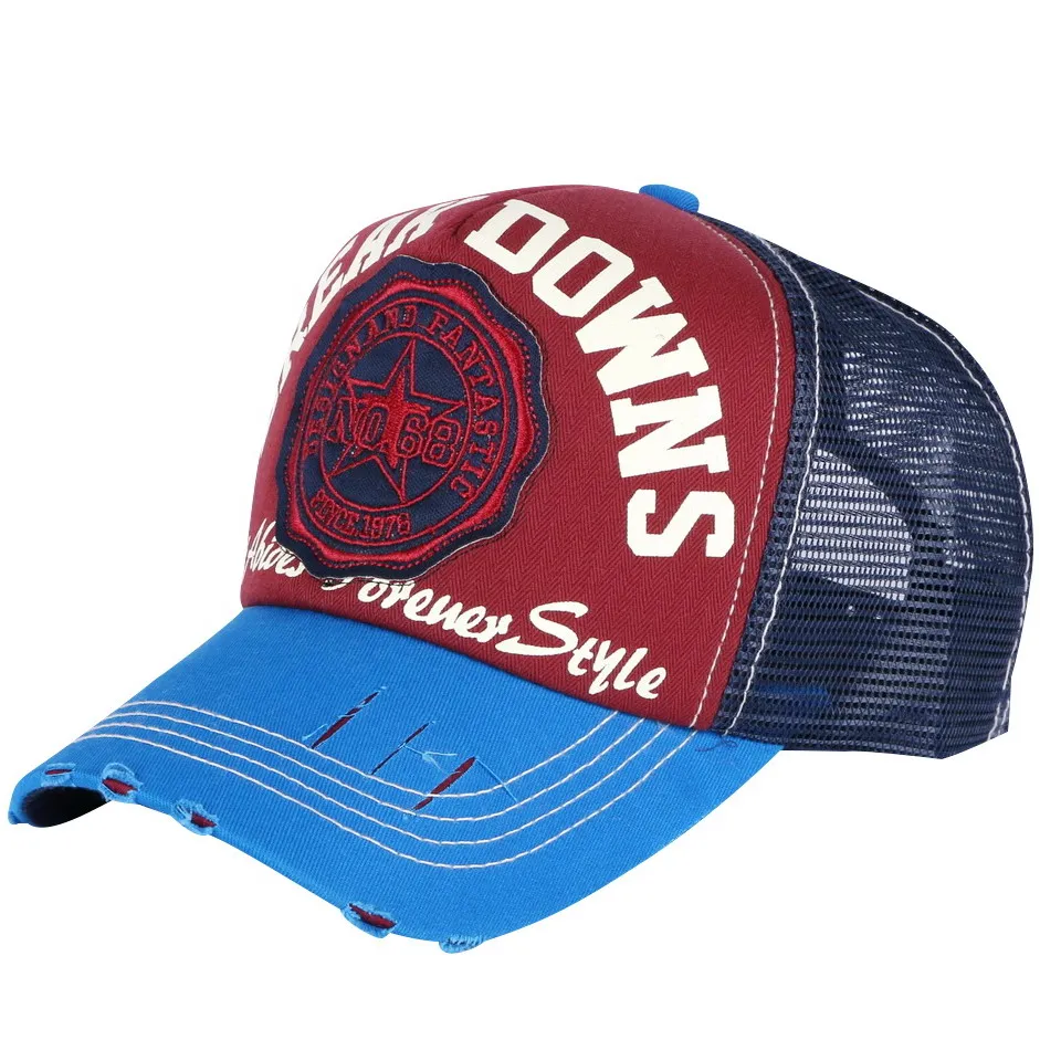 Новая дизайнерская летняя бейсболка для женщин и мужчин, Кепка с принтом букв на заказ, хорошее качество, хлопковая сетчатая стильная крутая Спортивная Кепка, шапки унисекс