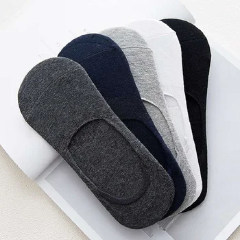 

Popular men's shallow mouth invisible socks summer silicone antiskid socks solid color versatile
