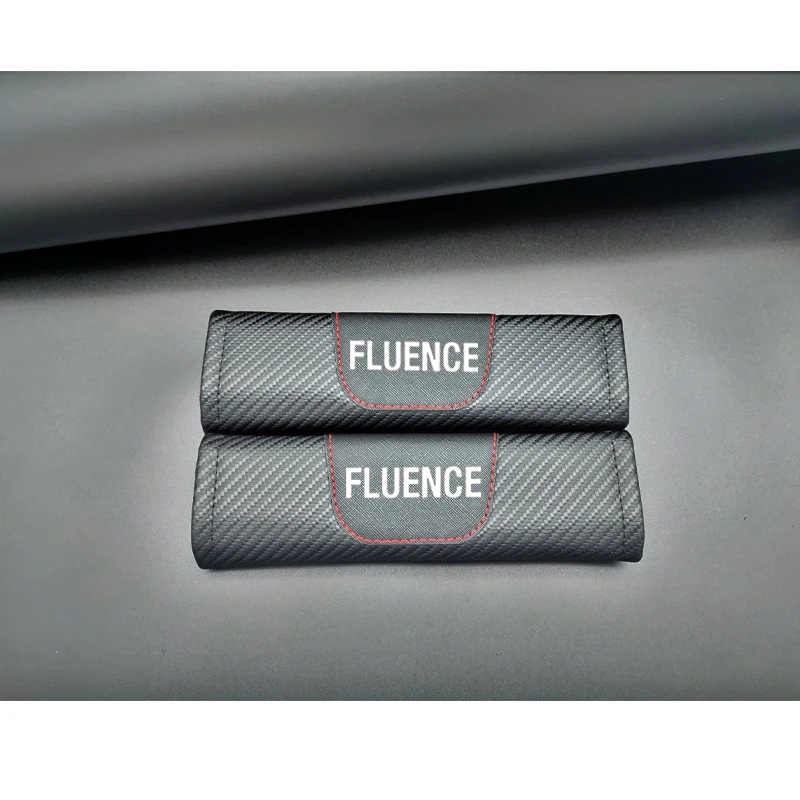 Для Renault Fluence 2 шт. модная карбоновая кожаная накладка для ремня безопасности автомобиля автомобильный ремень безопасности Наплечная накладка автомобильные аксессуары