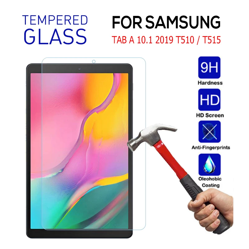 Gran venta Protector de pantalla de vidrio templado para tableta Samsung Galaxy Tab A, 10,1, 2019, T510, T515, SM-T510, SM-T515, 10,1 pulgadas Zn7mzenQMg8