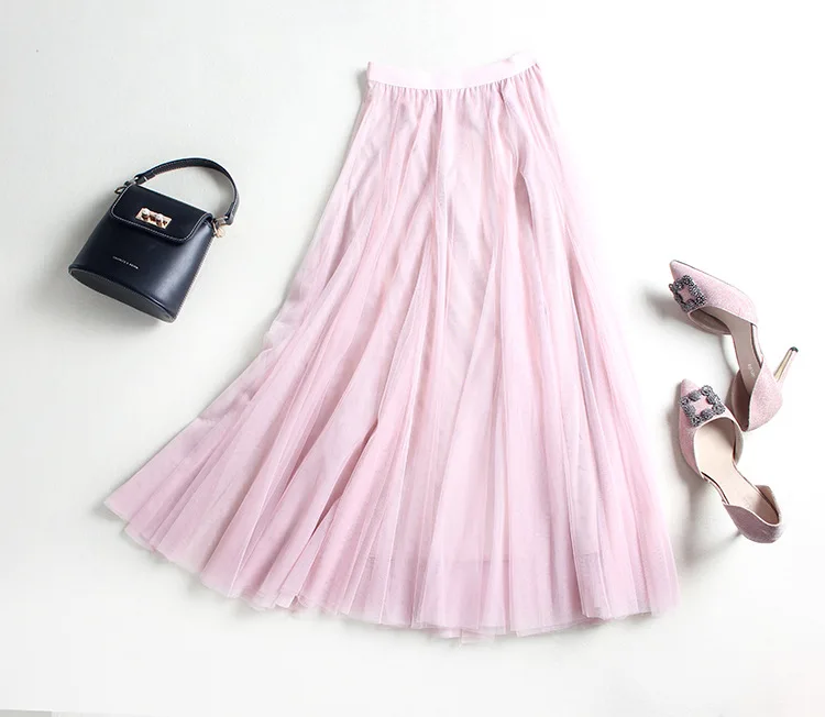 Корейские марлевые юбки с высокой талией женские осенние и зимние элегантные плиссированные юбки