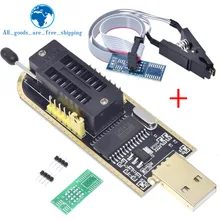 1 pçs ch341a 24 25 série eeprom flash bios usb programador módulo + soic8 sop8 clipe de teste para eeprom 93cxx/25cxx/24cxx