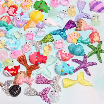 

GraceAngie 30pcs Resin Marine Animal Flatback Cabochons Mixed Slime Components Phone Decoration DIY Scrapbook Making Findings