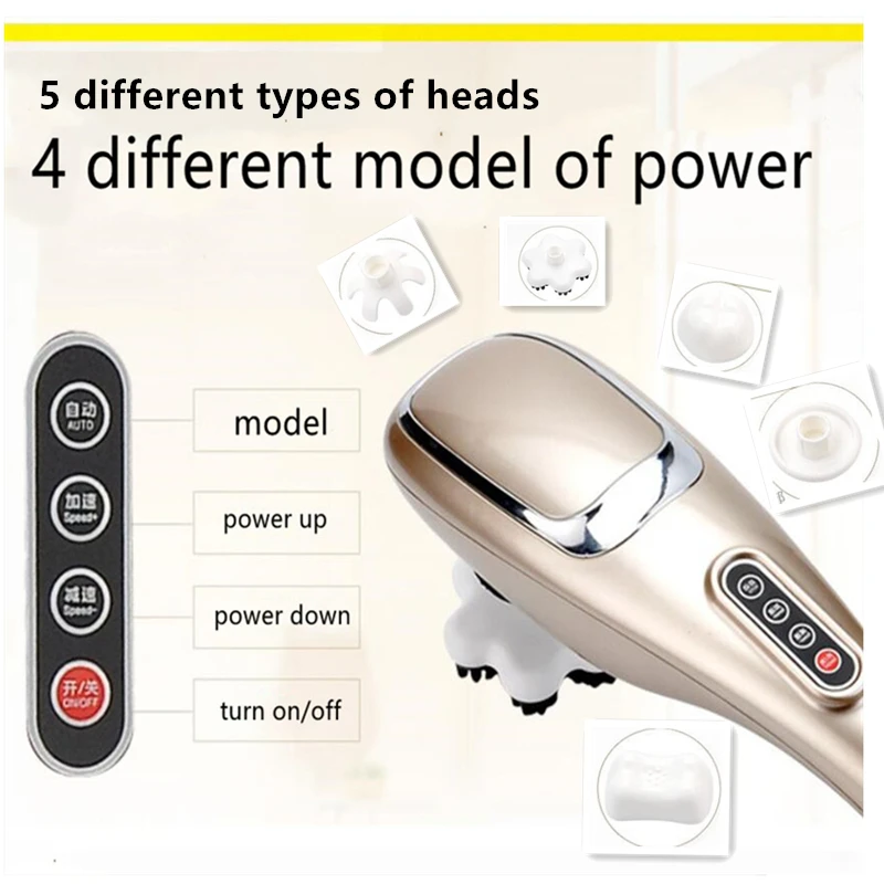 

5 In 1 Electric Neck Massager Hammer Massage Back Relax Multifunctional Cervical Vertebra Roller Massage Stick