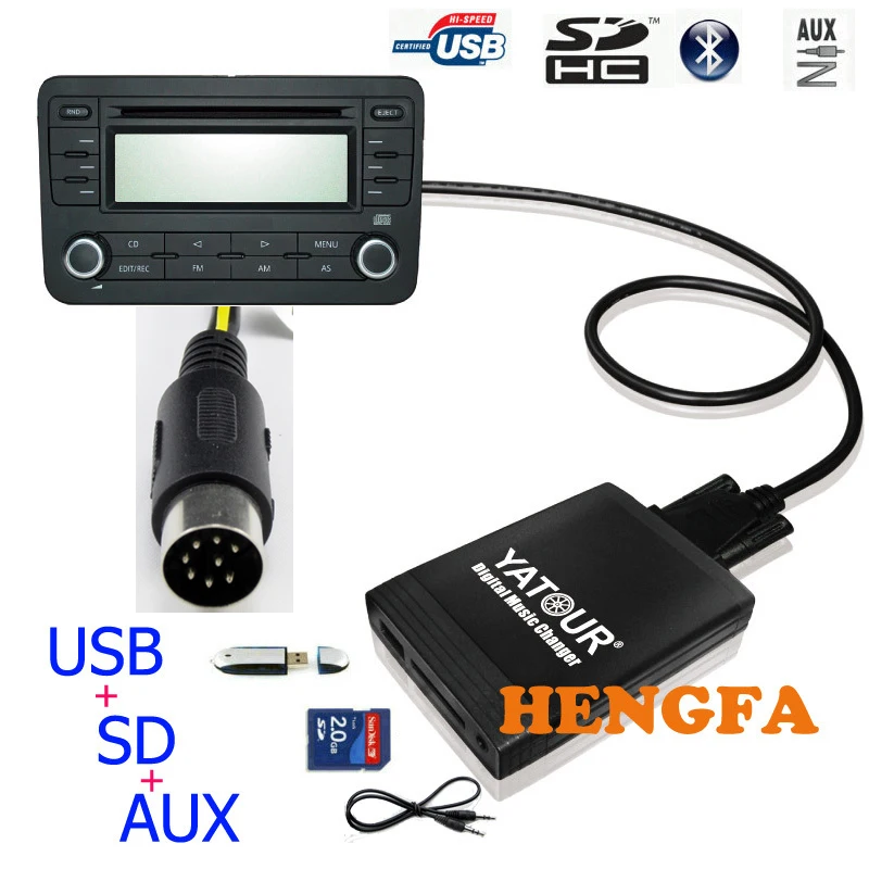 Adaptateur USB/SD/AUX Pour Honda - Compatible Accord, Civic, CR-V, Jazz | Lecteur MP3 Sans Perte Qualité